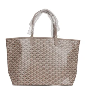 Superfake Goyard Goyardine Greige & Green PM St. Louis Tote Bag Palladium Hardware