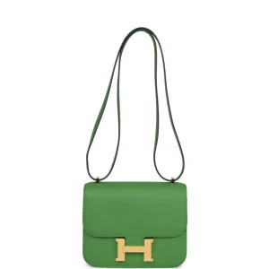 superfake Hermès Constance 1-18 Vert Yucca Epsom Gold Hardware