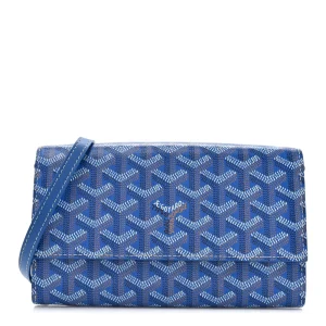 superfake goyard sky blue goyardine canvas mini continental wallet varenne