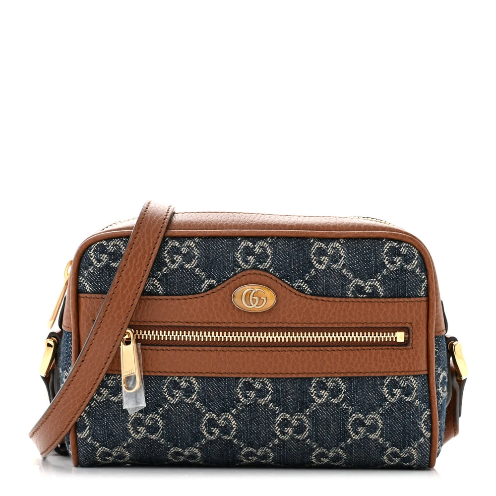 superfake gucci blue tea/cuir/epilog new denim gg monogram canvas & dollar calfskin ophidia shoulder bag mini gold hardware