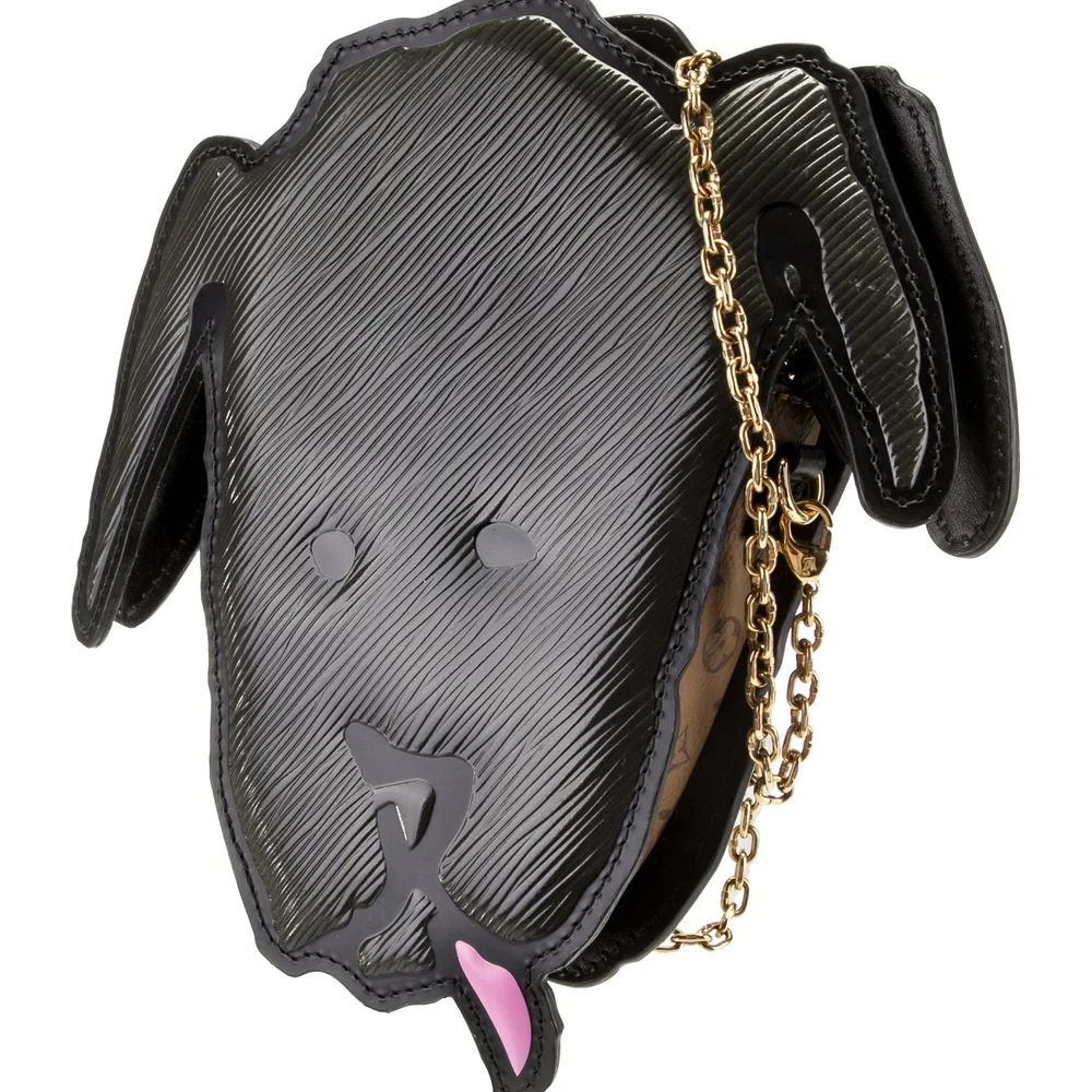 High-Quality Superfake Louis Vuitton Epi PM Clutch with Dog Face - Image 3